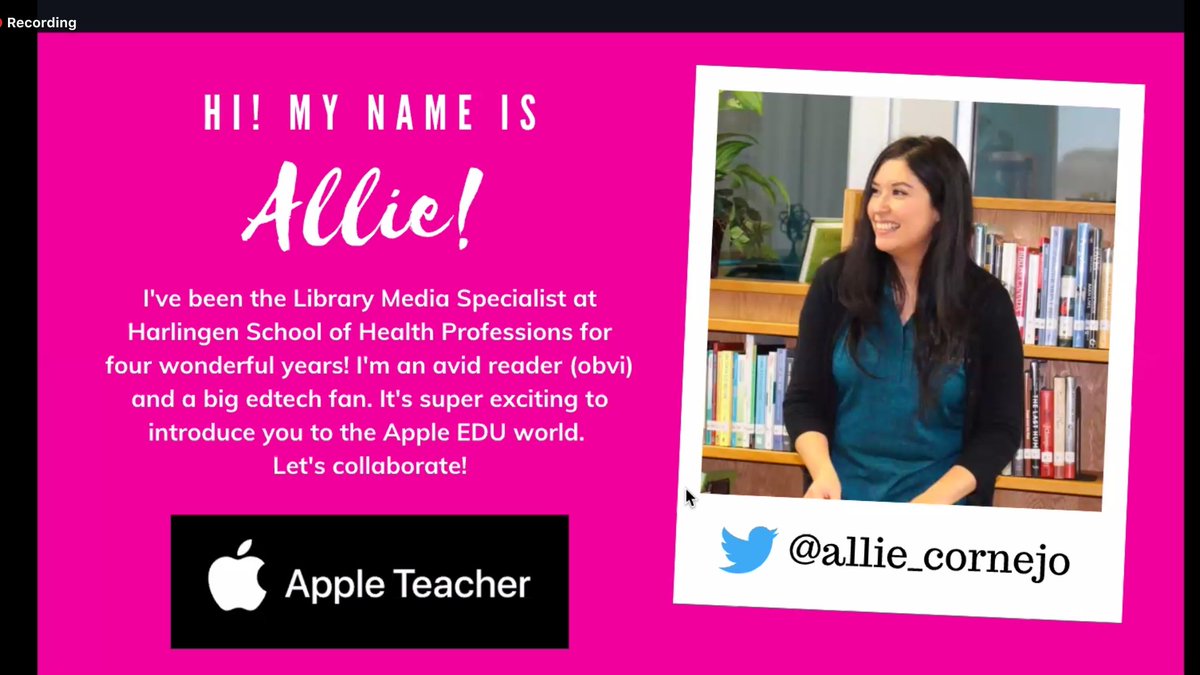 ViliaGarcia's tweet photo. Great @AppleEDU sessions by the Wonderful @allie_cornejo! Learning great tips and growing our PLN. #HCISDEDTECH #HCISDproud #rgvlibrarysquad https://t.co/u2EEtpkBxQ