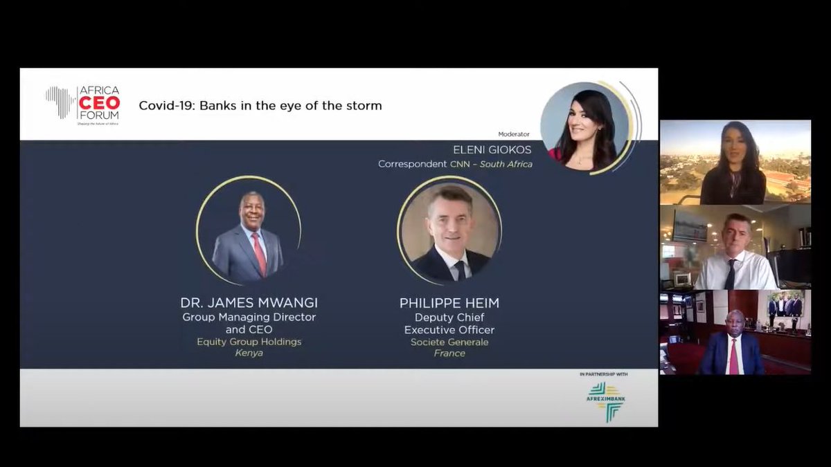 SocieteGenerale's tweet photo. [#Events] ⏪ Last week, @heim_philippe was at the @AfricaCEOForum Webinar with leading experts for a live panel on the banking industry’s outlooks in #Africa and the impacts of #Covid19 on local economies. 
Don’t miss the replay: https://t.co/xBk92G1Dlk #ACF2020 #ACFDigitalevents https://t.co/lXiTFLD1RO