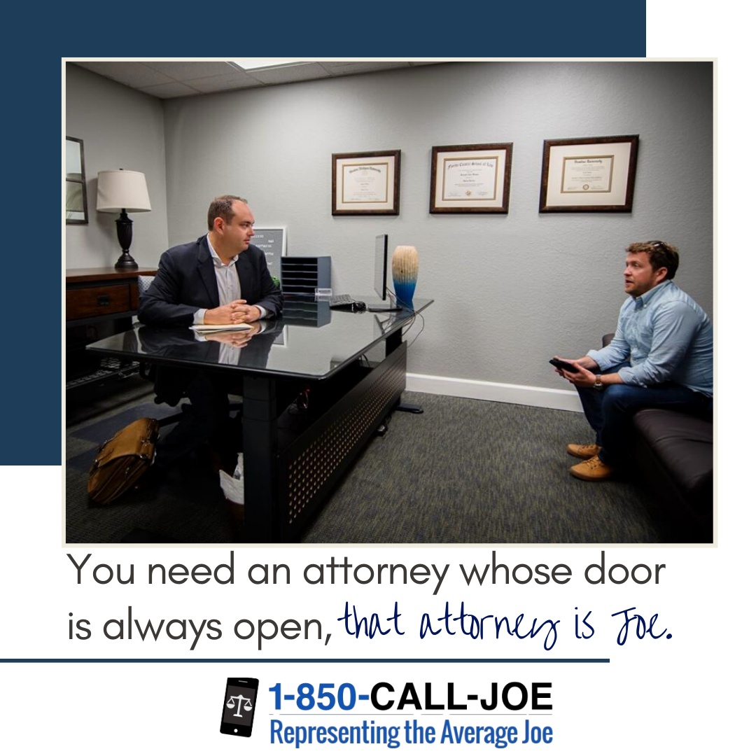 850calljoe's tweet photo. You need a patient and understanding attorney who will personally meet with you, even outside of regular business hours to consult your legal matters. Joe will get to know you, your story, and discuss your options during the initial free consultation. 

#850calljoe #averagejoe https://t.co/qjrcx6dXVT