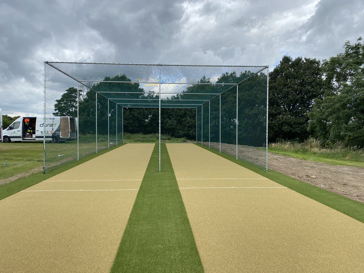 DuraSportLtd's tweet photo. More photo's of the completed twin bay cricket net facility at @wesunofficial featuring our unique loam coloured DSi-weave playing surface. For further information contact Head Office on (0116) 2813200. #NonTurf #CricketNets #Woven ๐ https://t.co/vUGeYi4Q7q