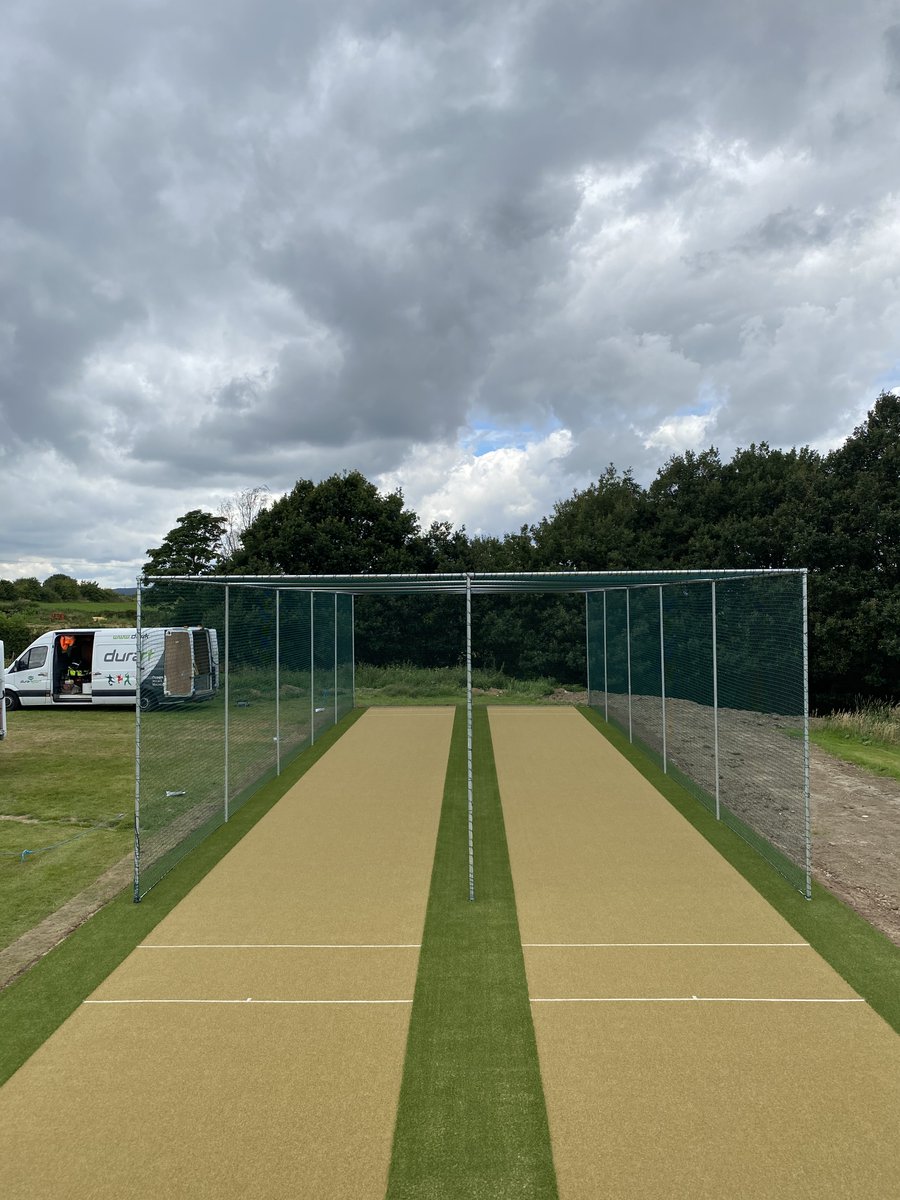 DuraSportLtd's tweet photo. More photo's of the completed twin bay cricket net facility at @wesunofficial featuring our unique loam coloured DSi-weave playing surface. For further information contact Head Office on (0116) 2813200. #NonTurf #CricketNets #Woven ๐ https://t.co/vUGeYi4Q7q