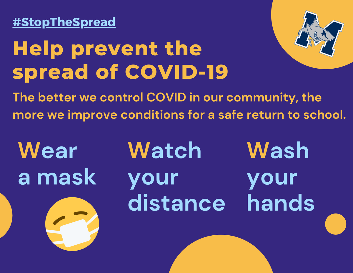 MonomoySchools's tweet photo. With an increase in cases in our community, it's more important than ever that we continue to practice these habits that will keep us all safe! #MonomoySharks #MonomoyStrong https://t.co/mUd3laW3c8