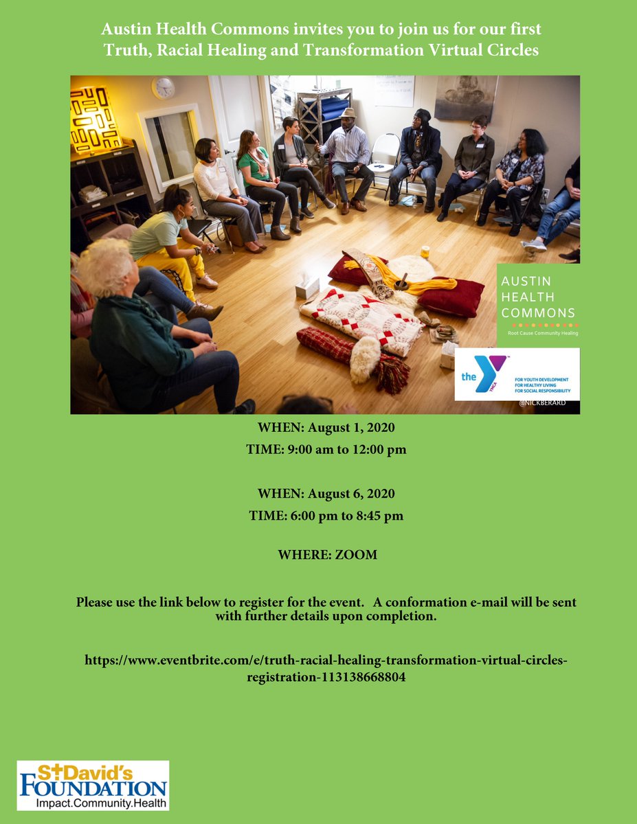 commons_austin's tweet photo. Register for our Truth, Racial Healing and Transformation Virtual Circles.

https://t.co/7ZR7GSEISc https://t.co/9IrXTSrw2t