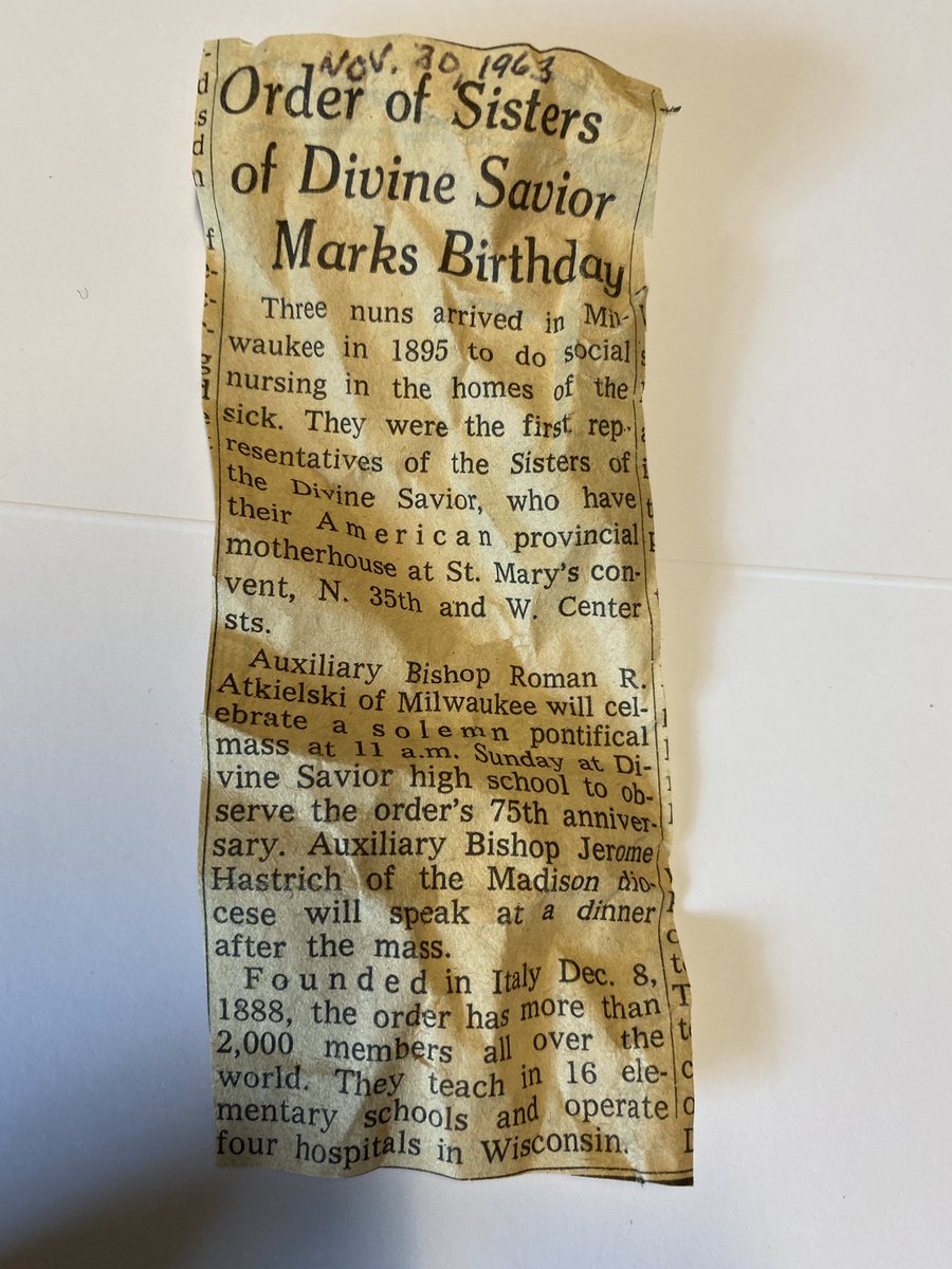 SisDivSav's tweet photo. Our Admin at our offices in Milwaukee is in the midst of a home remodeling project. When they opened one the walls it was stuffed with old newspapers and the VERY first one she looked at contained THIS article. 
How about THAT! 
#125yearsInTheUSA https://t.co/PvDLbtfORO