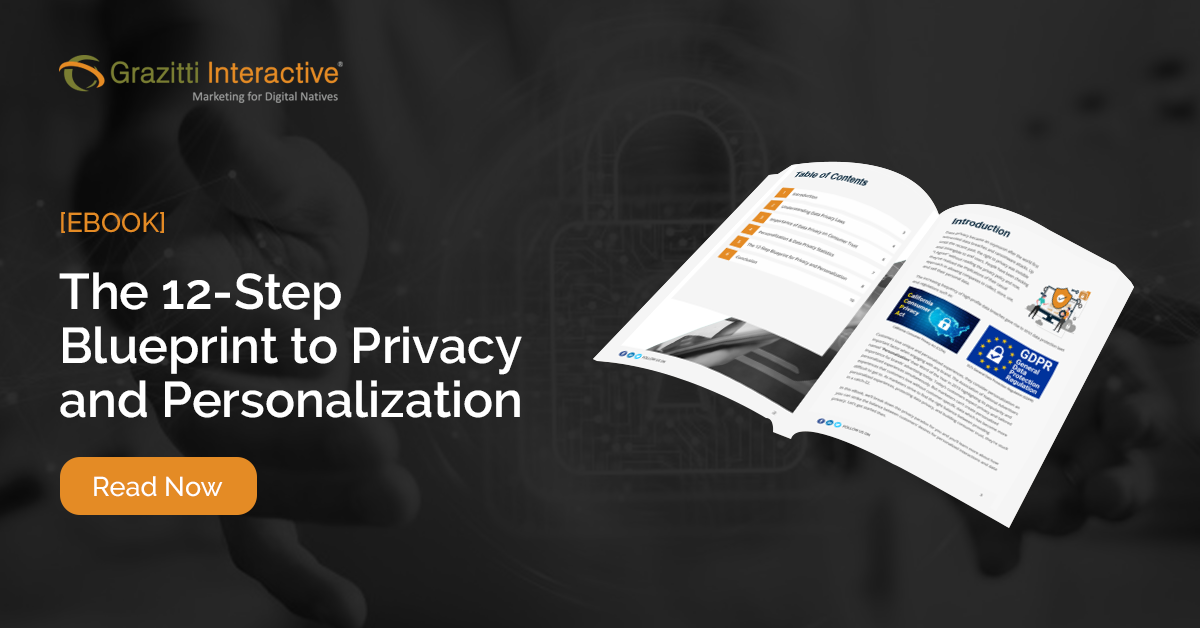 Grazitti's tweet photo. #Marketers often see personalization and #privacy at odds. Here’s an #eBook that breaks down this paradox to help you create a balance between privacy and personalization not just for compliance but a competitive edge. 👉 https://t.co/asHo0EB1WP 👈 #gdpr #ccpa #marketing https://t.co/E4MbBw8cwP