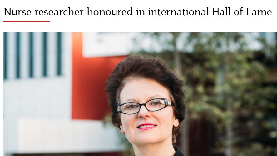 GriffithNursing's tweet photo. @GriffithNursing Professor Brigid Gillespie @bgillespie6  has been recognised for her contribution to #NursingResearch as one of only 19 nurse researchers worldwide inducted into the Sigma Theta Tau International Nurse Researcher Hall of Fame in 2020.
https://t.co/zbdUOZK8SI https://t.co/JAGU7pWA8A