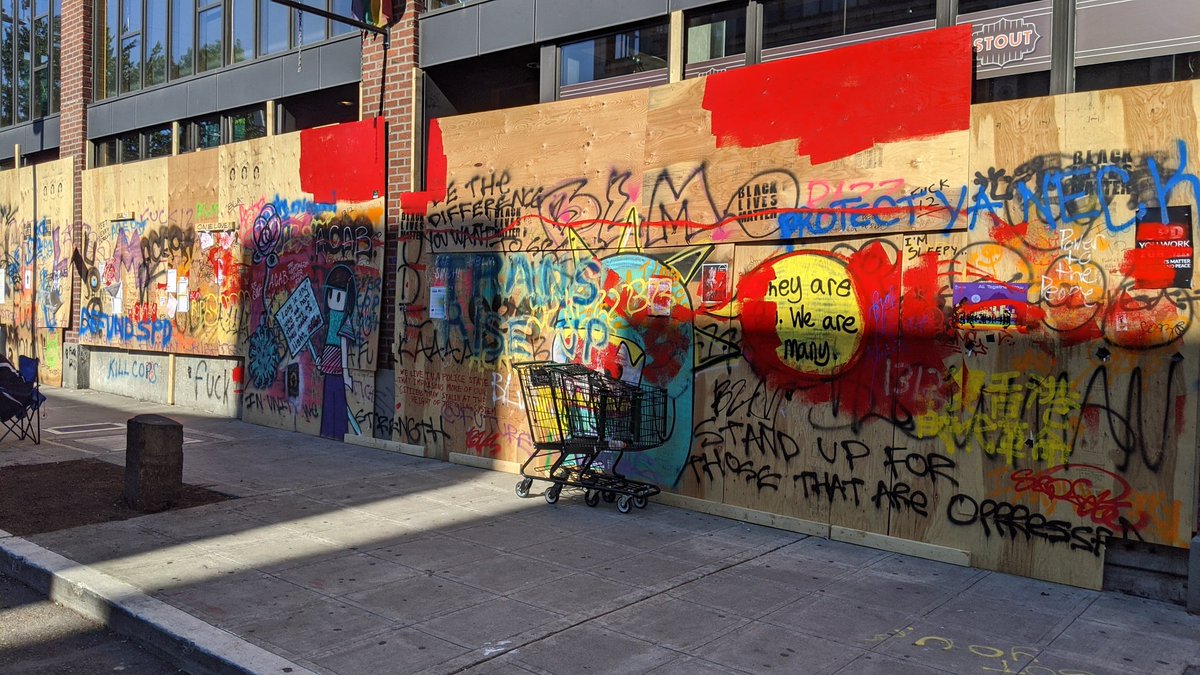 Fish_Dont_Dance's tweet photo. For those who had not had a chance to see #chopseattle here are some images I took.
It was very peaceful, until nightfall.
People with ill intentions took advantage of a peaceful protest. https://t.co/5BVvFx3ANR