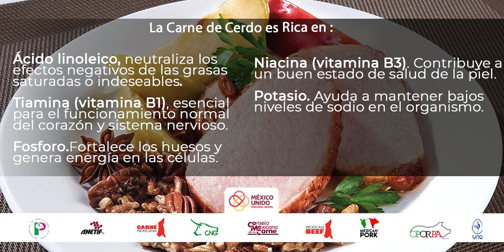 ConfederacionM's tweet image. Consumir carne de cerdo, te brinda muchos beneficios a tu salud. Recuerda que lo mejor es una dieta balanceada. Conoce más beneficios de esta #ProteínaAnimal en carnedecerdomexicana.com #MéxicoUnido @CarneMexicana @CNOG_MX @ConsejoMexCarne @oporpamx @UNAvicultores @anetif
