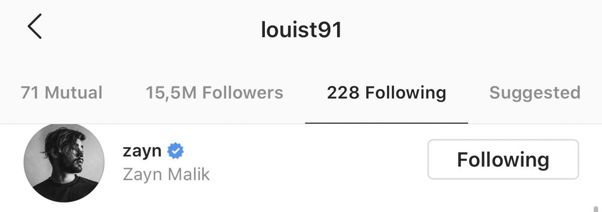 louistbr's tweet image. Isso NÃO é um treinamento. Louis acabou de seguir Zayn no Instagram!