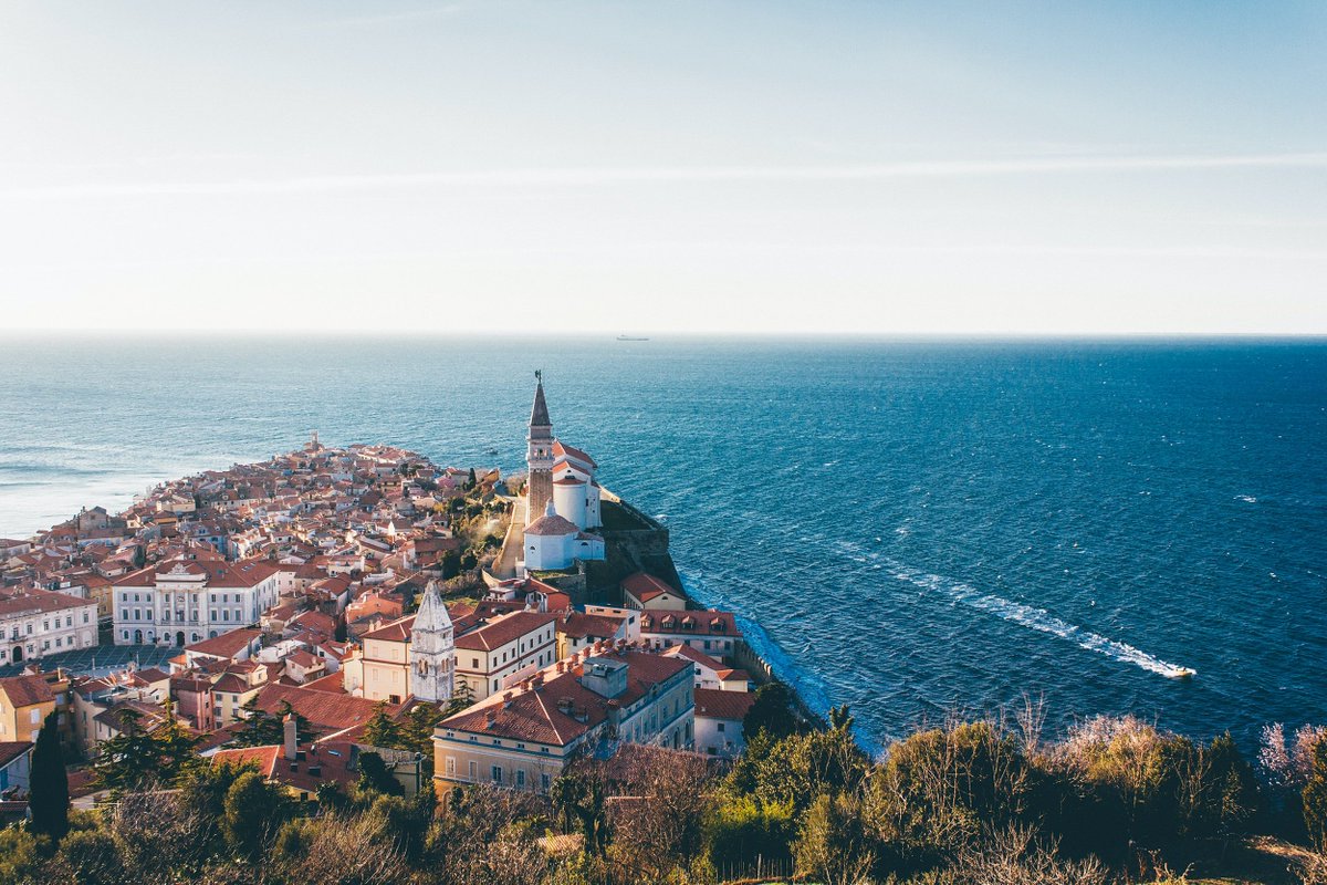 The scenic Adriatic resort city of Pilan, Slovenia. Photo credit: Mikita Karasiou