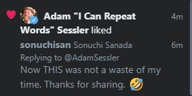 sonuchisan's tweet photo. Two members from former #G4TechTV shows just liked my tweets in the past 24 hours. Sweet, sweet victory. #AOTS #Xplay @AdamSessler @oliviamunn https://t.co/myzBw3OWIe