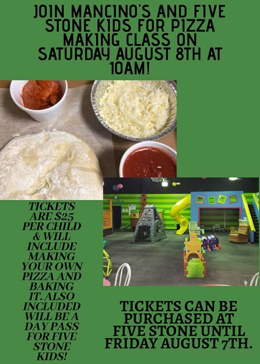lbvmall's tweet photo. Join Mancino's Pizza &amp; Catering and Five Stone Kids for Pizza Making Class on August 8th. Space is limited. Get your tickets early! 🍕 https://t.co/uaXwVbXRYS