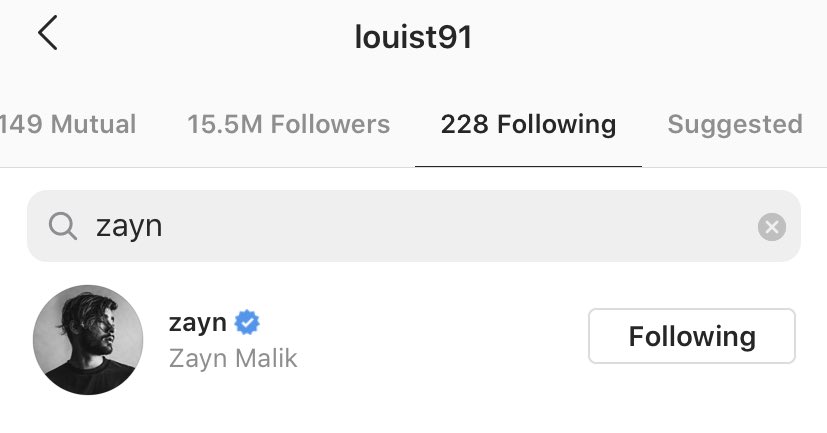 📲| Louis just followed Zayn on instagram!