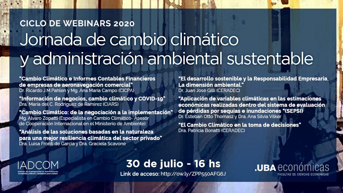 sabah2o's tweet photo. 📌 Jornada de cambio climático y administración ambiental sustentable
📆 Jueves 30 de Julio
⌚ 16 hs.
+ info: https://t.co/bYTIIuO8Ac
Link de acceso: https://t.co/UMGhZI14yv https://t.co/0LAvMpvYca