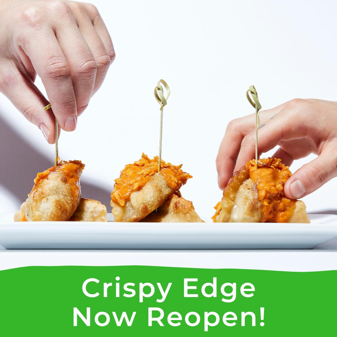 MightyCricketCo's tweet photo. One of our favorite #StLouis restaurants is back in action after COVID shutdowns! Only at @EdgeCrispy will you find Mediterranean Lamb and Apple Pie Potstickers. Rumor has it cricketstickers are in the future! 🥟#cricketfood #potstickers #dumplings #stlouisfood #stl https://t.co/FcBq8pEy9s