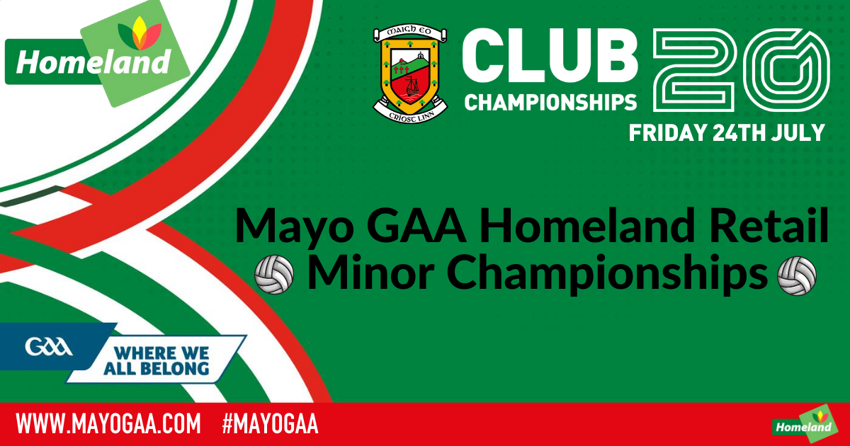 MayoGAA's tweet photo. The Mayo GAA @Homelandretail Minor football championships get underway tomorrow evening with games in @GaaNorth, @MayoEast, @Westmayogaa &amp; South Mayo.
➡️ https://t.co/DCf4tpyvIS #mayogaa https://t.co/vqZorJClDU
