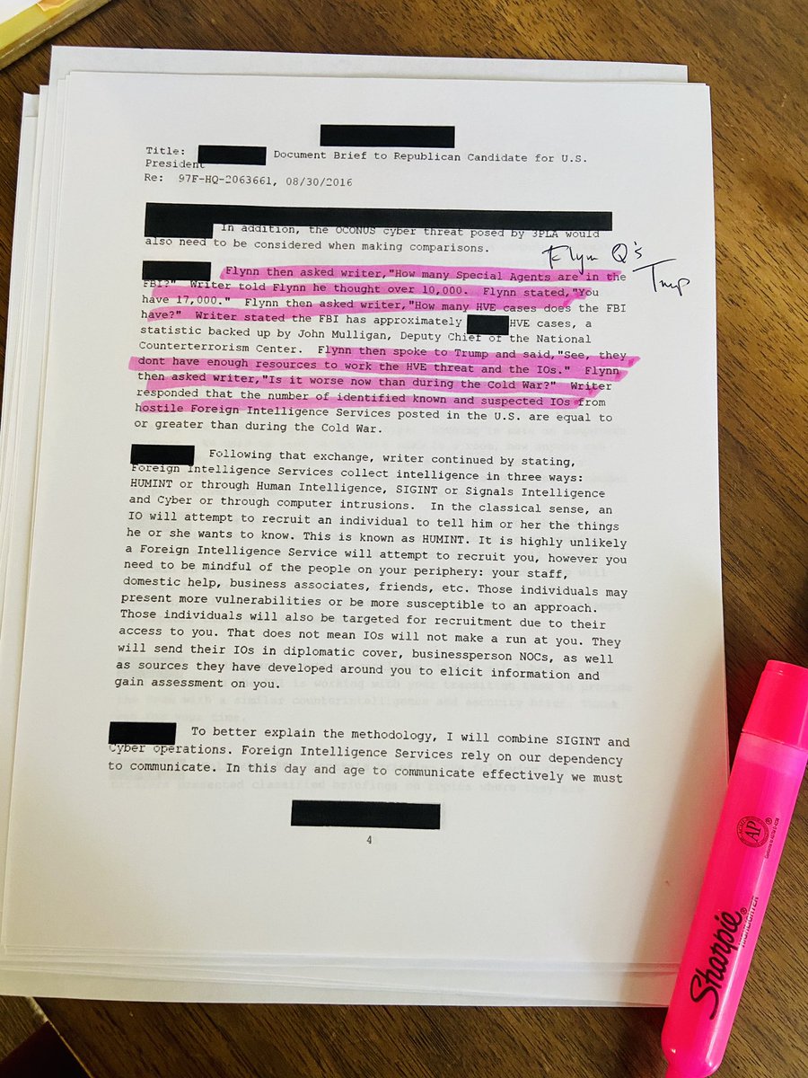 Pientka (who later questioned Flynn Jan 2017) + FBI lawyer Kevin Clinesmith who, based on IG FISA report, allegedly altered CIA email to continue surveillance of  @carterwpage. Defensive briefings are designed to warn campaigns they maybe targets of foreign intelligence services.