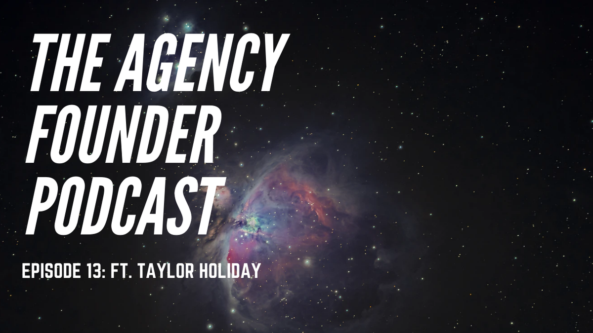 Moonshinemktng's tweet photo. 🎤The Agency Founder Podcast Episode 13 🎤 
Super excited to invite Taylor Holiday of Common Thread Collective to the Podcast.

Click here to learn about Life Lessons with the E-COMMERCE Agency owner himself:
https://t.co/ypOGUJ0FPh https://t.co/TCYZrTWNpD
