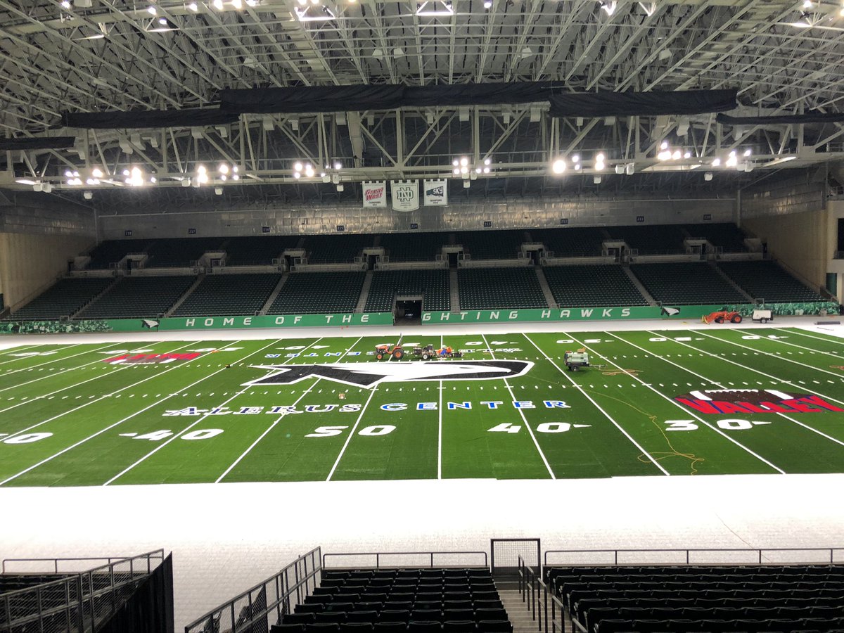 👀 A turf sneak peek for all of you University of North Dakota football fans👀

#UNDFootball #FightingHawks #GFisCooler #SimplyGraND