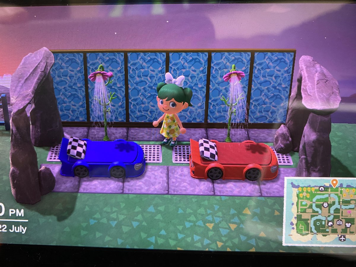 226. Un carwash (Source :  https://www.reddit.com/r/AnimalCrossing/comments/hw6ele/working_at_the_car_wash/)