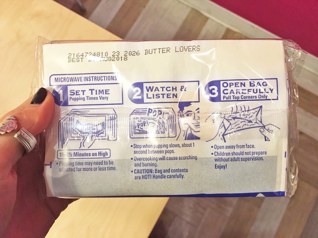 Act 2 Butter Lovers Popcorn: 25 calories for one cup!