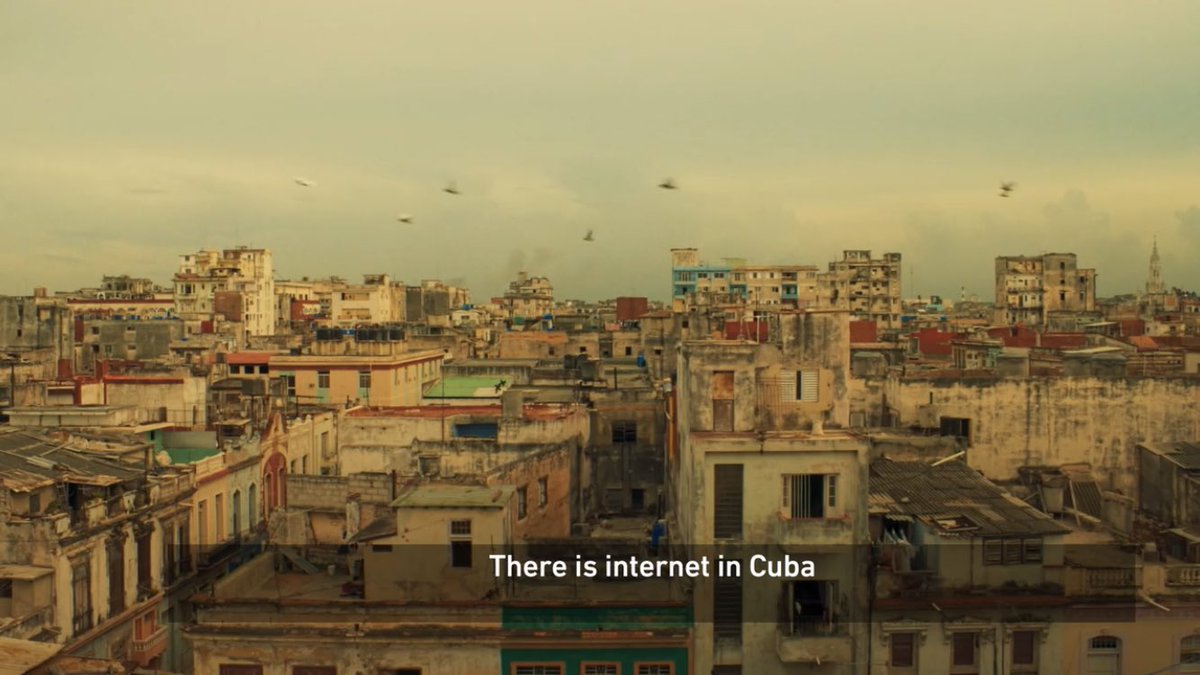 Cuba has internet but it's not easily accessible. It is somewhat a scarce resource. The blockade impacted the path of undersea internet cables and also limits Cuba's ability to improve its telecoms infrastructure.See the map, yourself:  https://www.submarinecablemap.com 