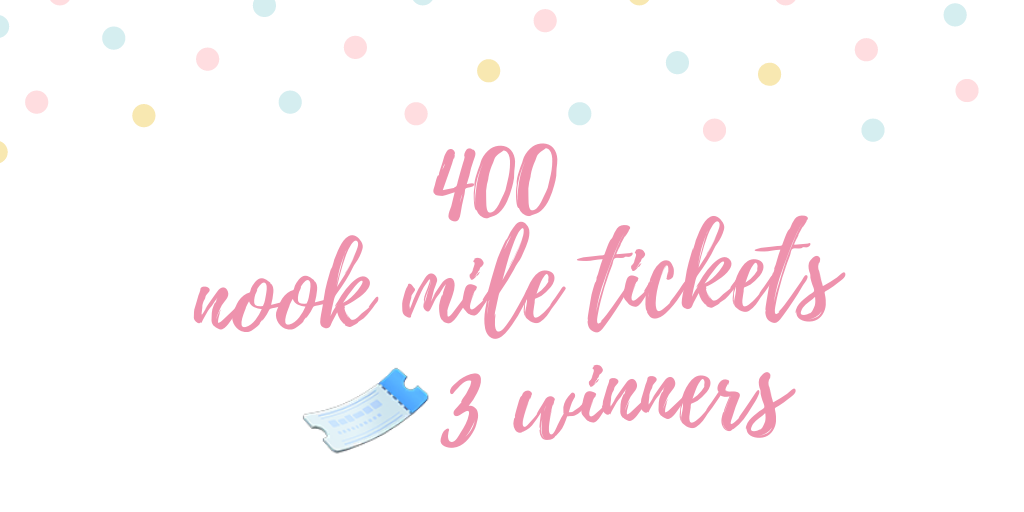 Acnh_AtoZ's tweet photo. ✈️1200 NMT, 3 winners each 400 tickets✈️

To enter:
@Acnh_AtoZ +@AcnhShoppee
✈️RT 
✈️Tag a Friend 

Ends: 24 Hours

Check out:
Do follow https://t.co/VXVyZbnw06
join: https://t.co/J7DiqiJFP4

#ACNH  #ACNHgiveaway #acnhtrade #dodocode #animalcrossingnewhorizons #ACNHgiveaways https://t.co/6Ixd3QznMJ