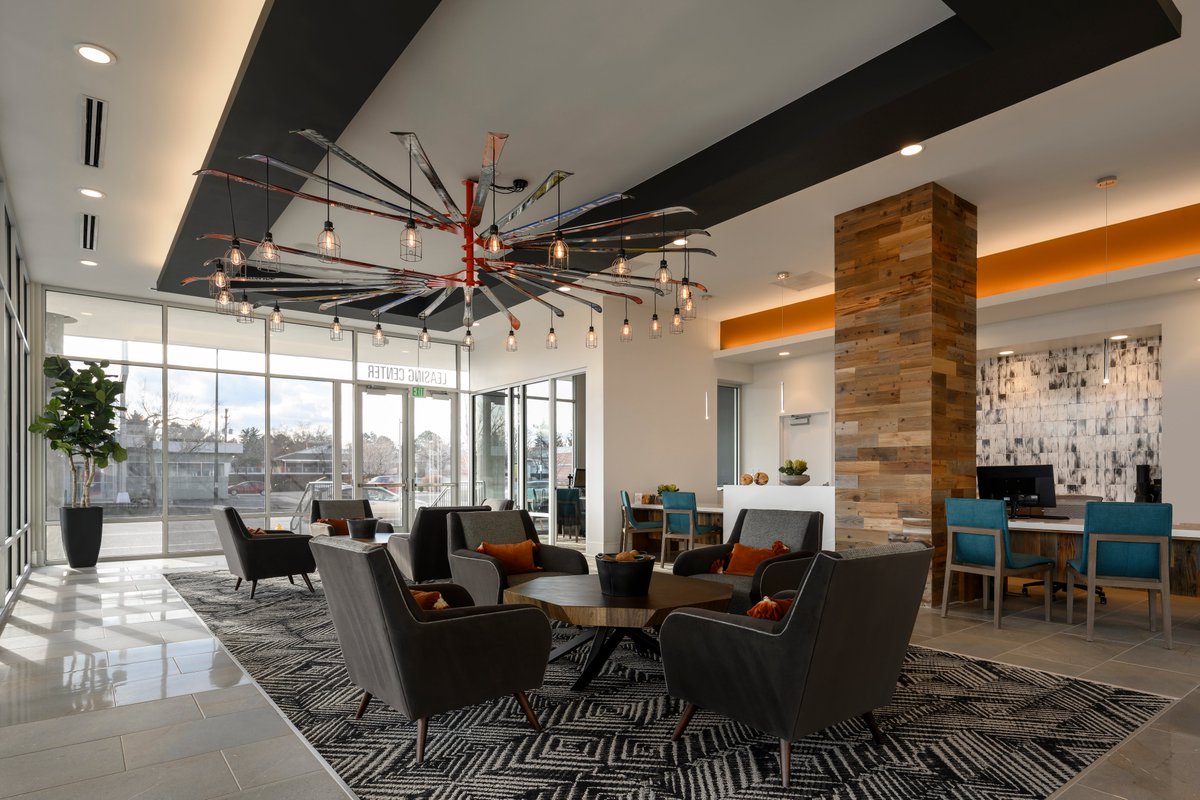 S__Construction's tweet photo. DECO is now open!
This new modern apartment building brings together Denver’s craft culture and outdoor lifestyle.
#slabongrade #posttensionedconcrete #woodframeconstruction
#decodenver #weareshaw #multifamily #denverconstruction
@CuninghamGroup
@bradnicolphoto https://t.co/ZBV0ioNi2E