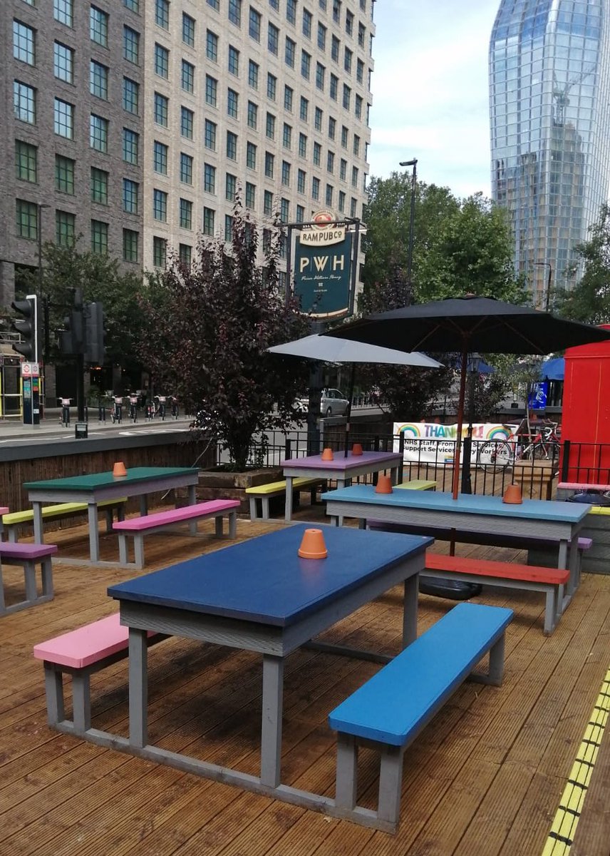 pwhpub's tweet photo. Join us for a drink in our colourfull &amp; sunny beer garden! 🍻🍾🥃🍷🍺
#pubsreopening #reopening #beergarden #Summer2020 https://t.co/ynAJvCQfKs