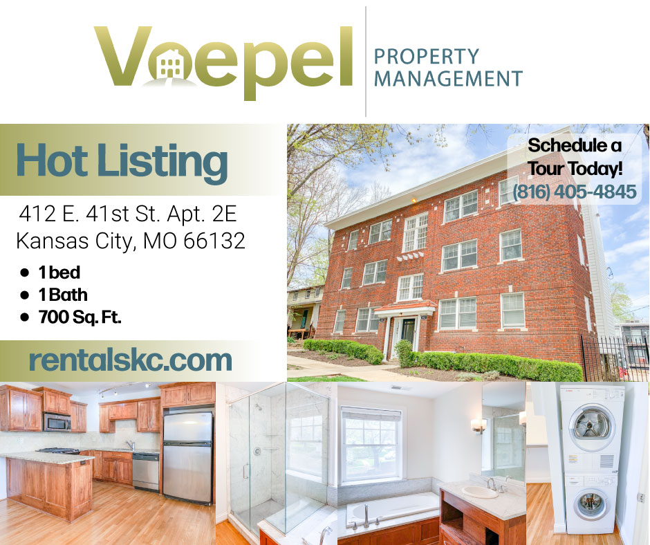 VoepelPropMgt's tweet photo. Are you searching for an AMAZING midtown apartment? Don't miss out on this fully renovated 1 bedroom unit! Call today to schedule a tour! (816) 405-4845 #kansascity https://t.co/XQKPMfDaQf