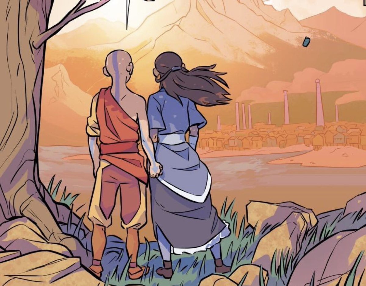 oncekatara's tweet photo. was anyone going to tell me that the uninhabited island right off of cranefish town that aang and katara visit alone &amp; have this moment is what later becomes air temple island where they create a home with one another &amp; start a family or was i supposed to figure that out myself?? https://t.co/yyNqBWKPYL