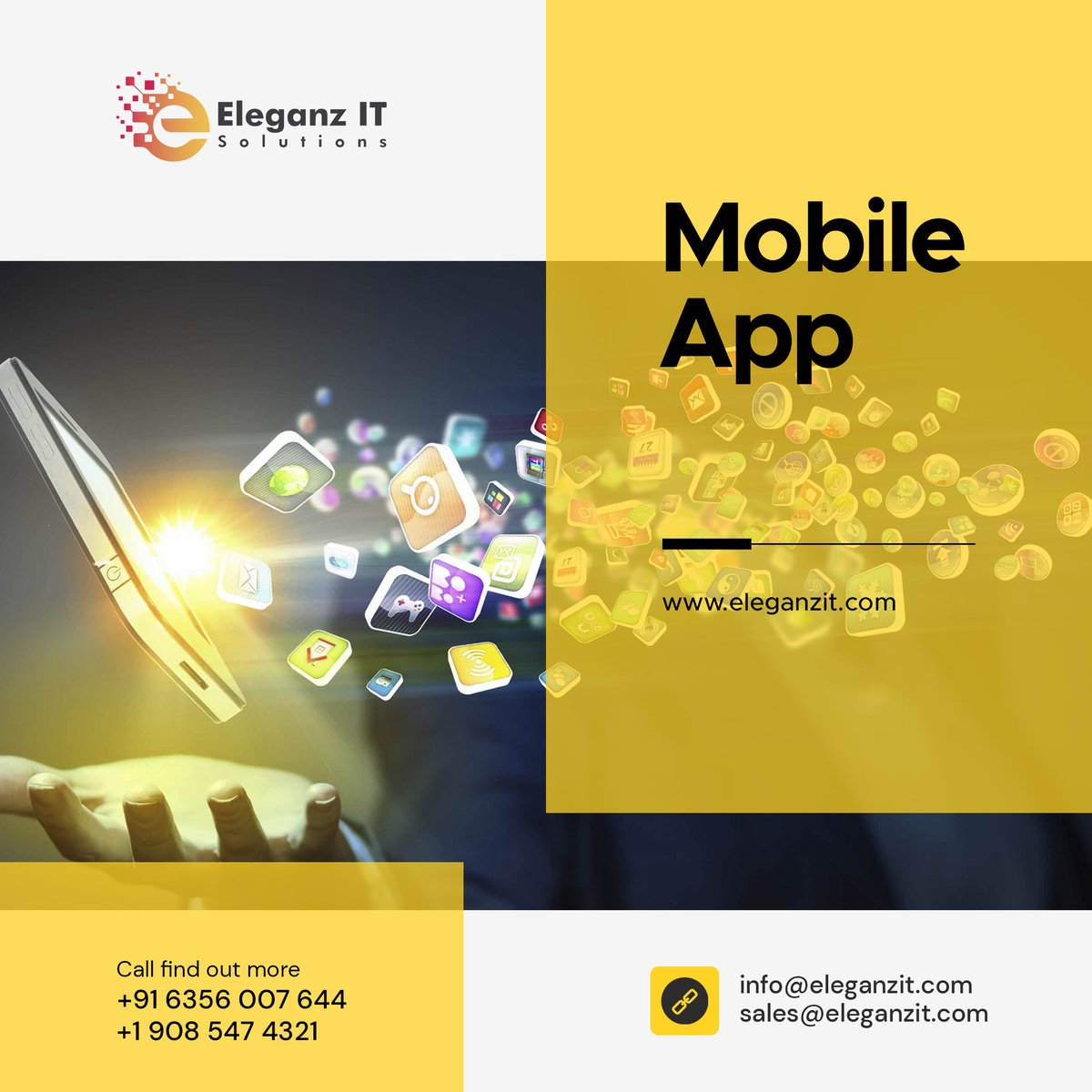 eleganzit2k16's tweet image. “The future of mobile is the future of online. It is how people access online content now.”
Call us now to get FREE Quotes!!
📞 +1 908 547 4321 🇨🇦
📞 +91 635 600 7644 🇮🇳
👉Learn More: eleganzit.com/mobile-app-dev…
#mobileapp #mobiledevelopment
#hiremobiledeveloper