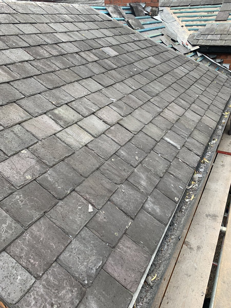 Some slating and #leadwork being done today in #Altrincham #cheshire