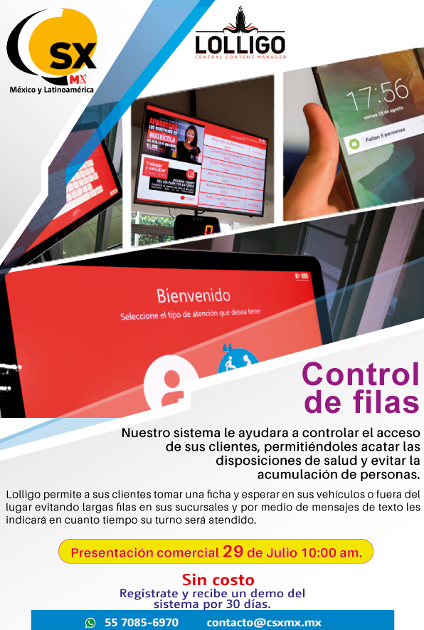 CSXMEXICO's tweet photo. sistema para el CRONTROL DE FILAS, registrate y recibe un demo del sistema por 30 dias, sin costo.
https://t.co/LQMVkPeHDc
#COVID19 #distanciamiento https://t.co/8jlVaUldQB
