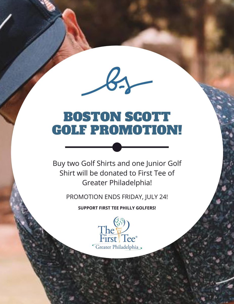 Boston Scott Golf has created clothing that focuses on key relief areas that address many known fit issues in the clothing industry. 

Support First Tee of Greater Philadelphia and get some great golf apparel! 
bostonscottgolf.com
