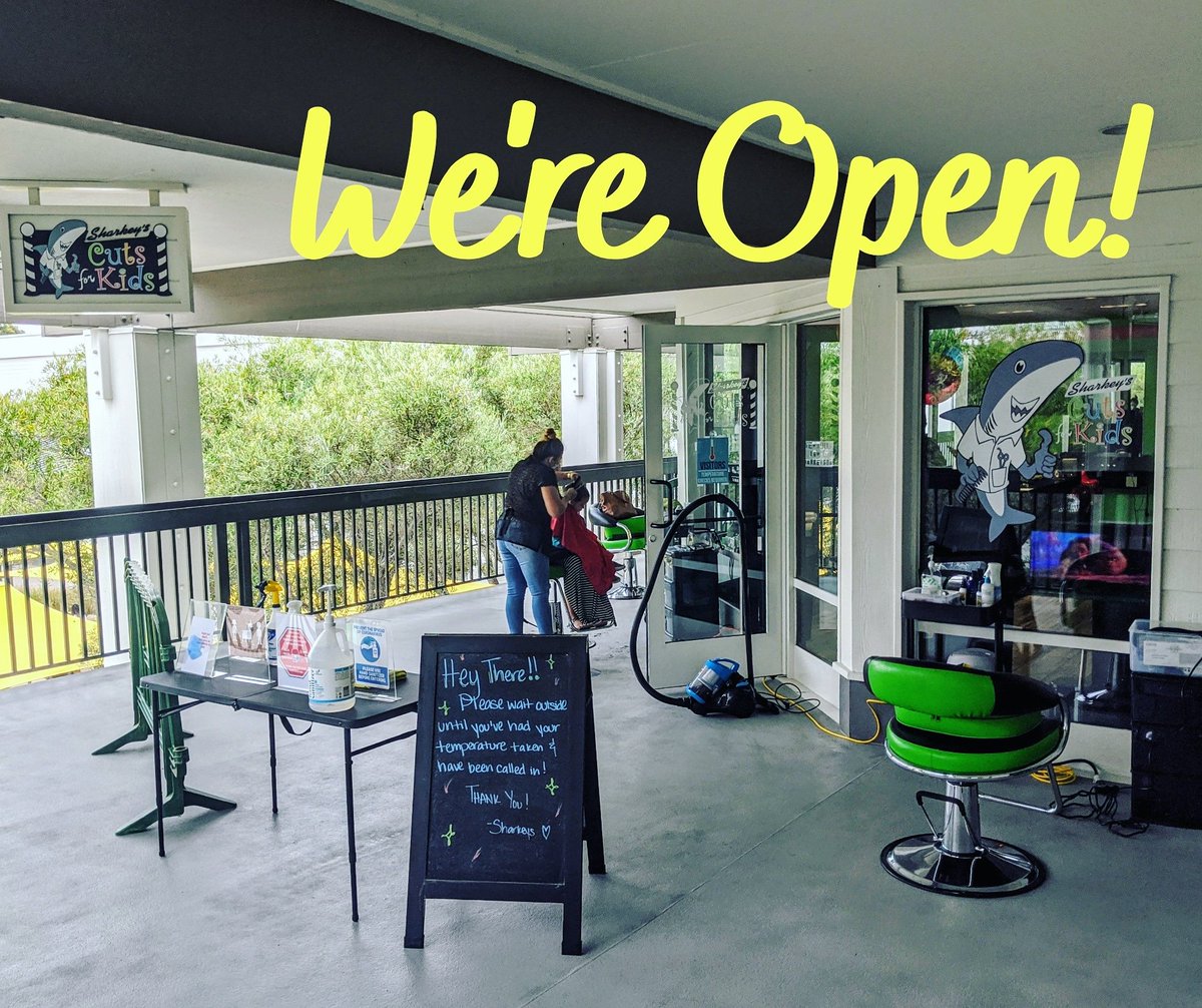 Opened up yesterday and had an awesome first day back. On to Day 2! #sharkeysirvine #sharkeyscutsforkids #irvine #smallbusiness #adapt
