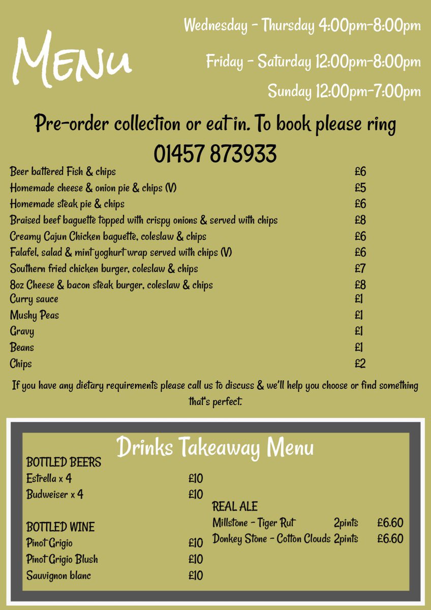 This weeks menu, serving to our usually times (before lockdown). New menu and serving days / times coming soon for August. #eatintohelpout #newmenu <a href="/KingBillPub/">The King William IV</a>