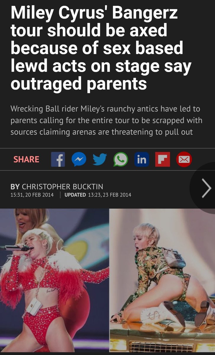 13.the bangerz tourIn 2014, when she toured for her album "Bangerz", many parents were so upset with Miley attitudes that they wanted the entire tour to be shut down. Her team had been inundated with complaints, saying that it was just too racy and inappropriate for young fans.