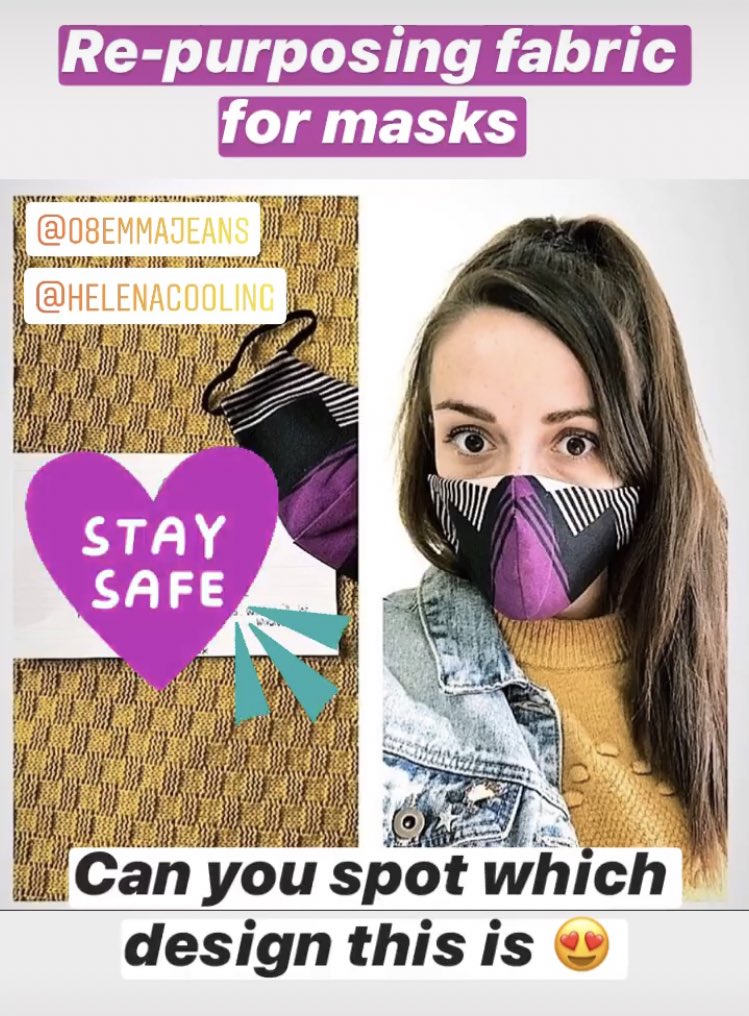 TheCoolLineUK's tweet photo. We’ve been a little quiet of late. With the introduction of mandatory #facemasks as of tomorrow we thought we’d share some snaps of some #coolgirls wearing some masks created using repurposed fabric from the studio 🙌🏻😷🧵 

#ShowMeYourMask #TheCoolLine https://t.co/gbwuc6rjUl