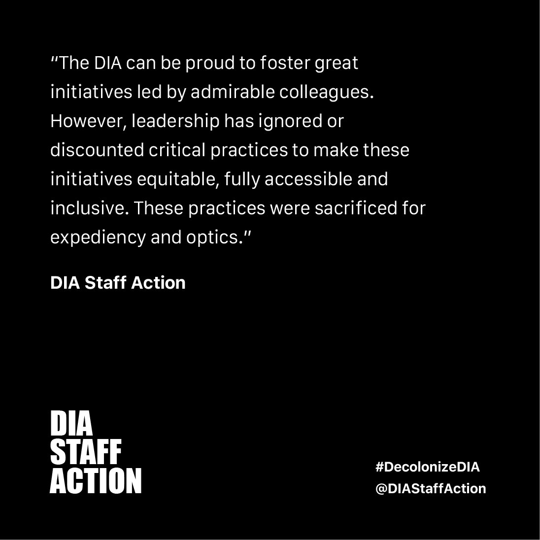 ‼️Full statement here: docs.google.com/document/d/1Vi… #MuseumsAreNotNeutral #DecolonizeDIA