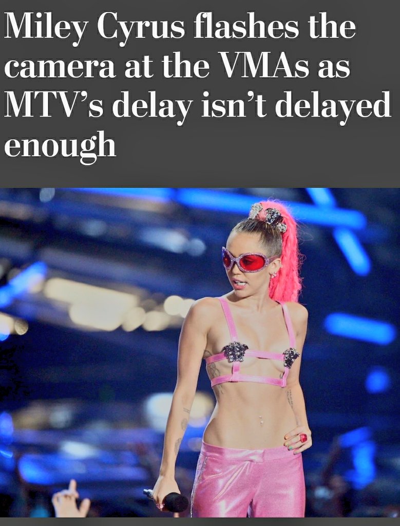 14.mtv vmas 2015Miley hosted the VMAs in 2015. Everyone talked about her outfits,from her nipple pasties to the performance of "Dooo it!", when she came to the stage dancing with 30 Drag queens. MTV even decided to delay the show of some seconds in order to censor any scandals