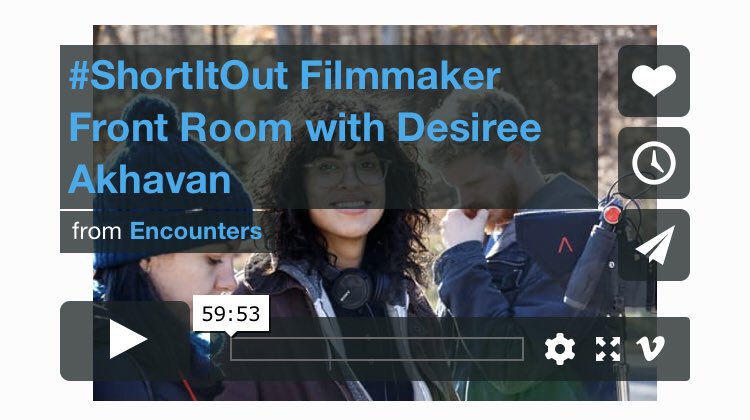 DepictShorts's tweet image. Need some inspiration? 

Take a look at the #shortitout resources incl. this conversation with the amazingly talented Iranian-American filmmaker Desiree Akhavan hosted by @networkfhsw ‘s Talent Exec Alix Taylor in partnership with @BAFTA encounters.film/shortitout-wit…