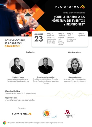 camaracali's tweet photo. Participa en el 1er #EventoHíbrido para Latinoamérica y conoce la nueva forma de dinamizar el negocio de eventos y reuniones con escenarios presenciales y audiencias virtuales que interactúan a través de la aplicación #LAAPP.
Inscríbete 👉https://t.co/CPQ1ob6ia6 https://t.co/Bt0CvQ9KBi