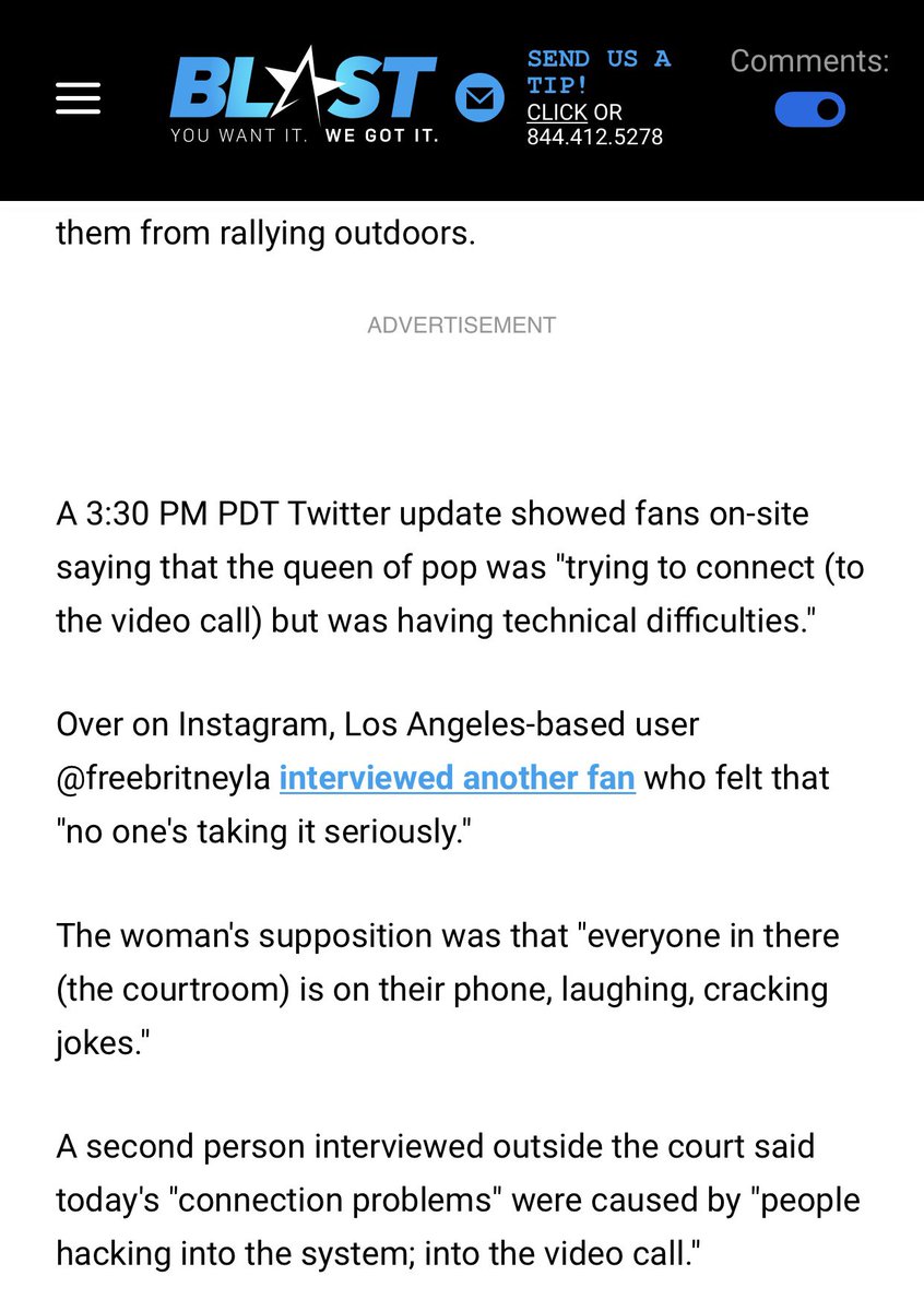 RealC0CKy's tweet photo. They donโt want her to have a voice. Theyโve taken her free speech away for the last 12 years. A multimillionaire canโt connect to her own court hearing via WiFi? Nor can she borrow a phone or hotspot from one of the many live-in handlers she has in her home 24/7? #FreeBritney https://t.co/9jvnyBEO9R