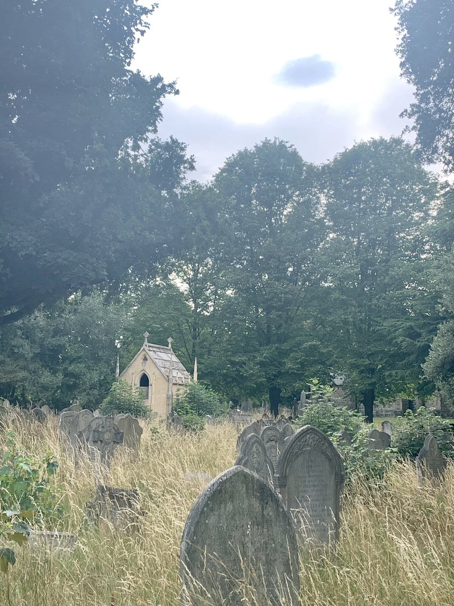My admittedly cursory google just now found nothing about the Taylor family + how they came to have the only proper mausoleum in the cemetery, but my curiosity is piqued. Sadly not in great repair, seems to be home to a wood pigeon I saw heading in thru the missing back window.