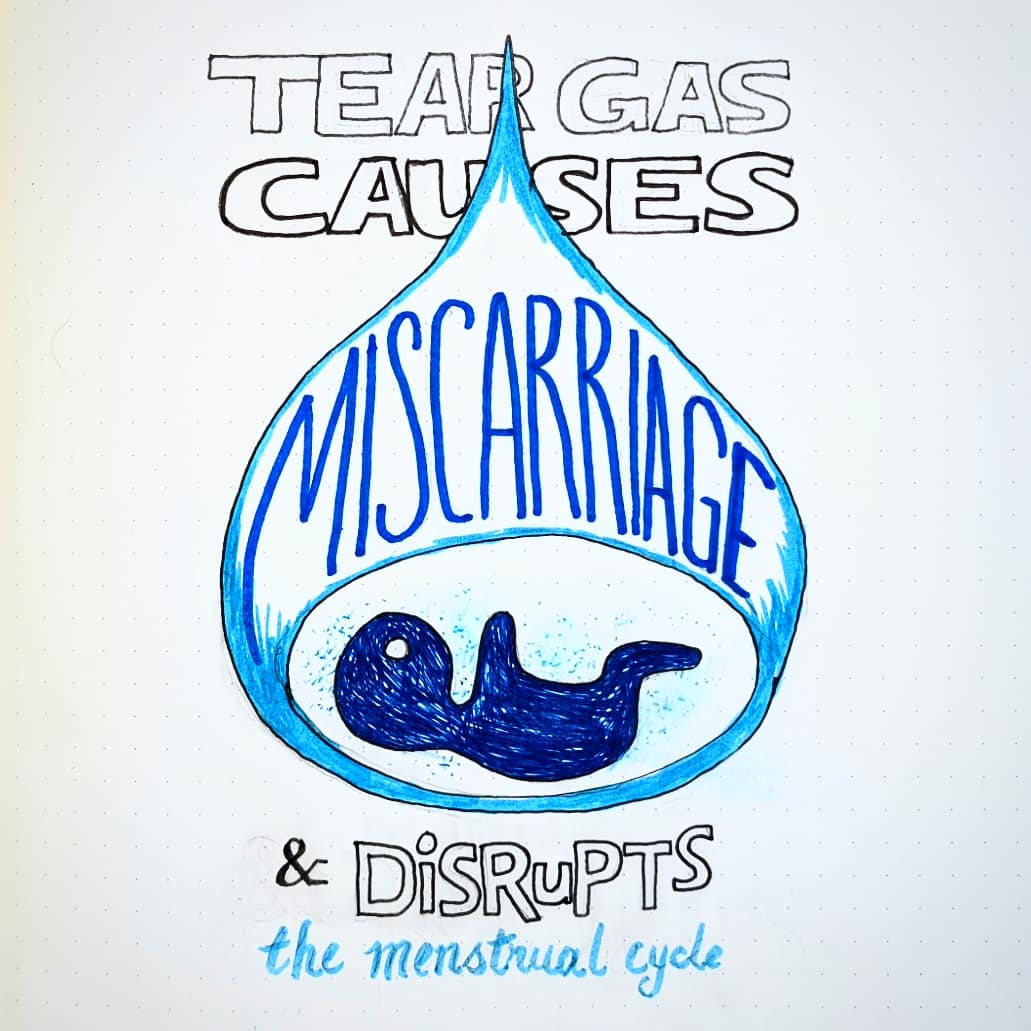 3. Tear gas causes miscarriages and disrupts the menstrual cycle, aka that natural fertility we claim to care about. Pro-life people should be against its use. (Rothenberg, Achanta, Svendsen, & Jordt, 2016)5/8