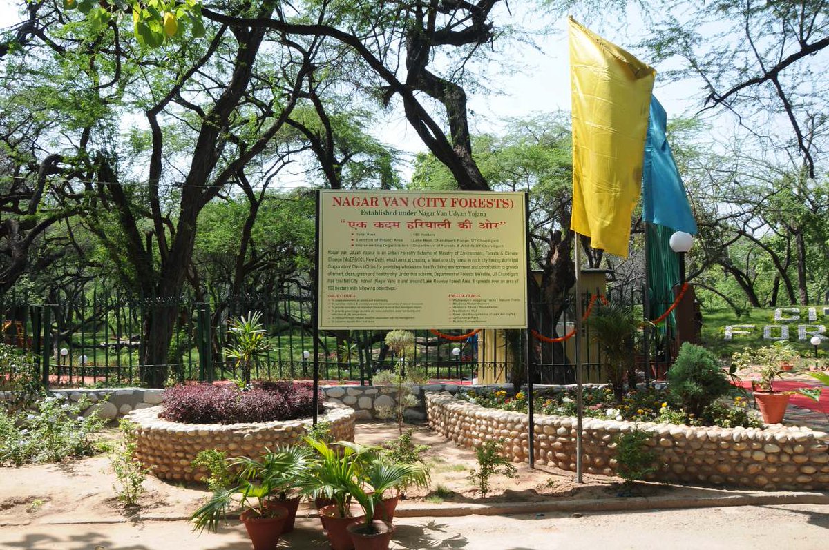 26/ Chandigarh is one of the greenest cities of the country with ~41% of geographical area under forest cover. In addition to a recently developed 100 ha city forest near Sukhna lake in 2018, it has many small parks & gardens and Sukhna WLS (~26 km2).