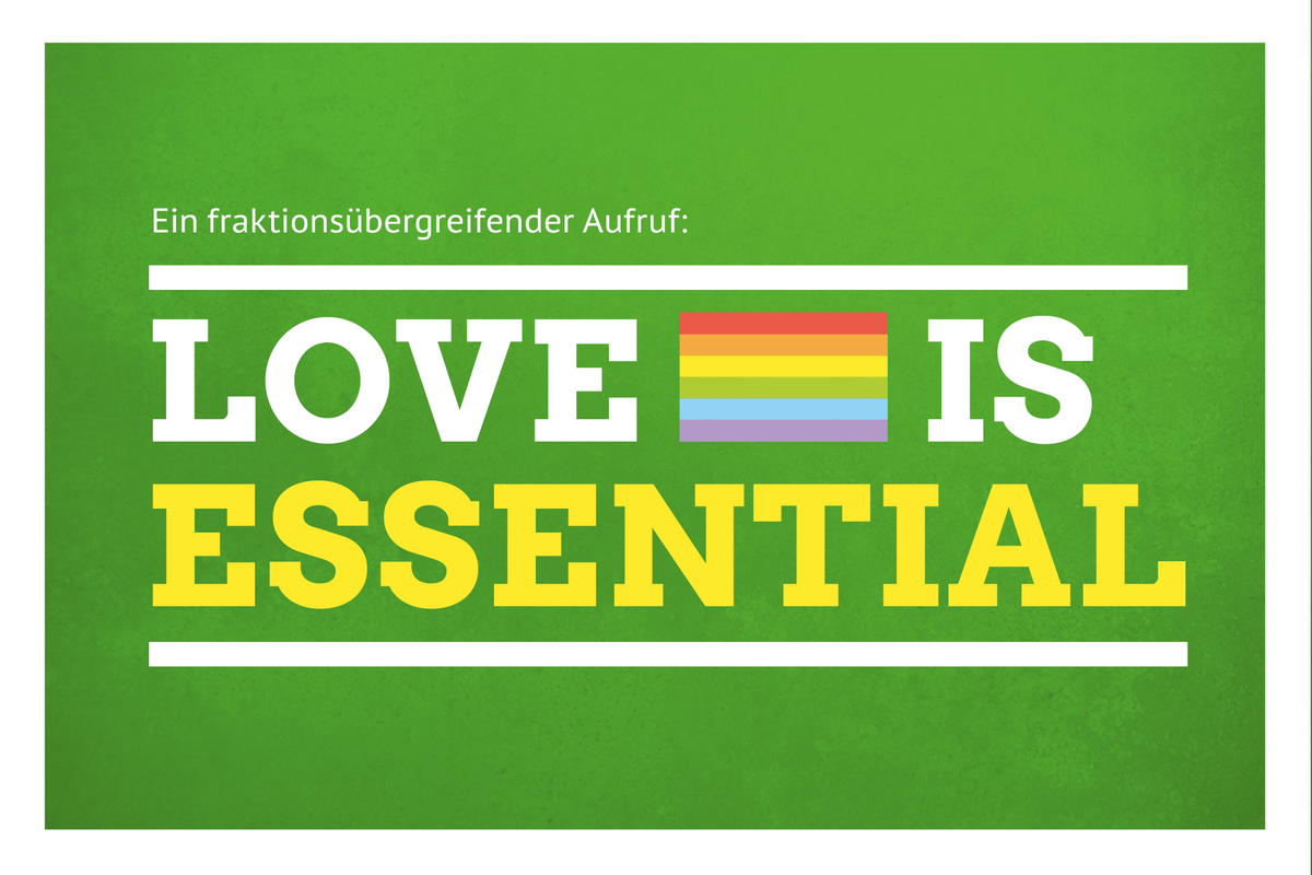 UweKekeritz's tweet photo. Seit Monaten sind binationale Paare getrennt 💔 Gemeinsam mit Kolleg*innen versch. Fraktionen rufe ich das @BMI_Bund auf, Lebenspartner*innen mit negativem Coronatest einreisen zu lassen! 

Denn #LoveIsNotTourism #LoveIsEssential

@GrueneBundestag https://t.co/mJyEtGeG8e