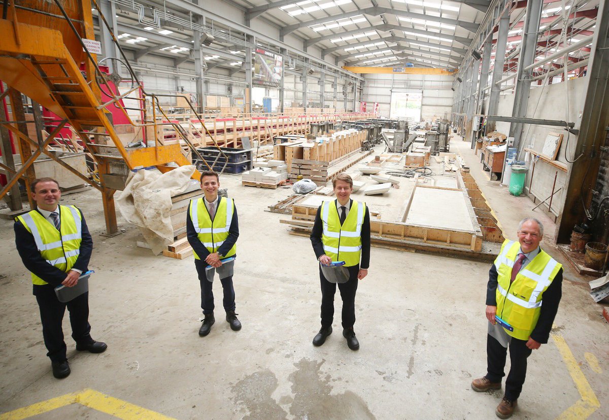 NIOgov's tweet photo. Rounding off the day’s engagements, @WalkerWorcester visited Ballymena firm @MooreConcrete & Limavady rapeseed oil producer @broightergold 🌾 to discuss the development of the NI economy #Covid19 https://t.co/lF1pLvL53v