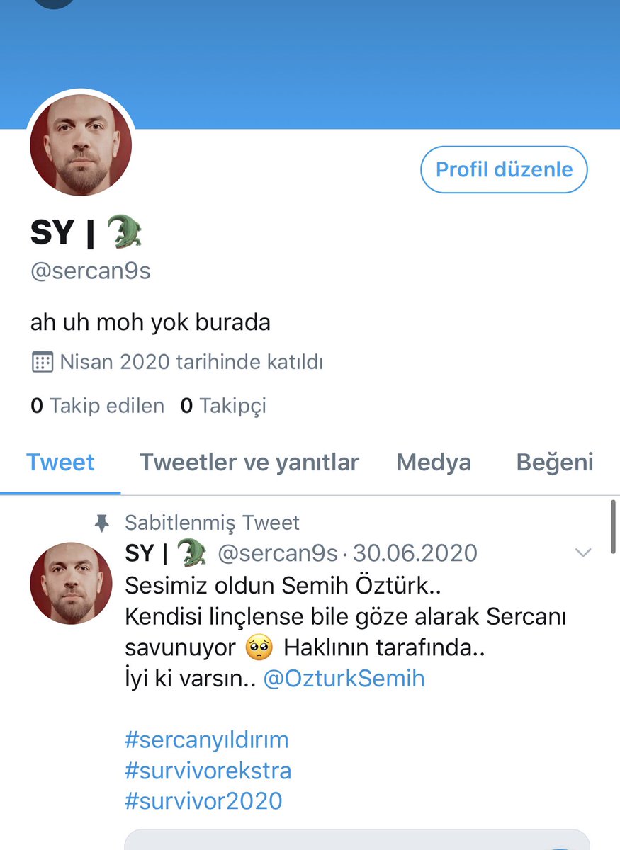 Hesabım linçlerden dolayı askıya alındı :) Aynı zamanda instagram hesabım s9sercan :) haziranda katılmadım aranıza yani 

Şu giden hesabımada baya üzülmüştüm Semih paylaşımımı rtlemişti ondan sonra spam yedim galiba  :(